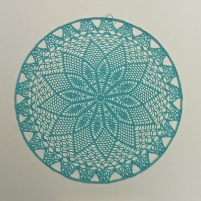 lazurowa w metalowej obręczy 50 cm